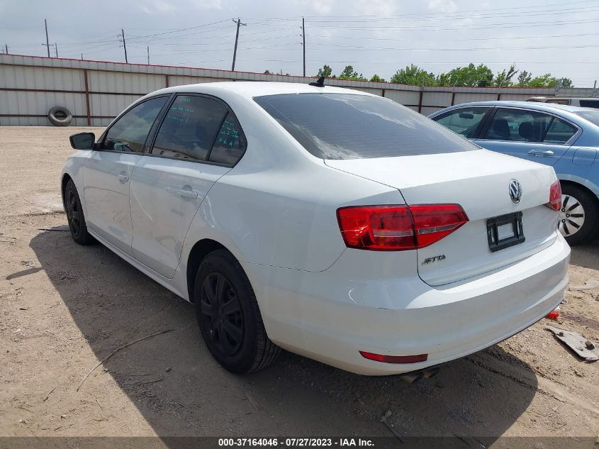 2015 VOLKSWAGEN JETTA SEDAN 2.0L S W/TECHNOLOGY - 3VW2K7AJ0FM262493