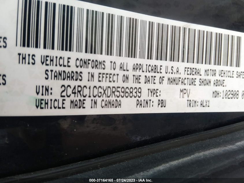 2013 CHRYSLER TOWN & COUNTRY TOURING-L - 2C4RC1CGXDR596839