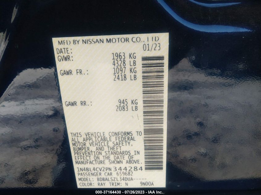 2023 NISSAN ALTIMA 2.5 SR - 1N4BL4CV2PN344284
