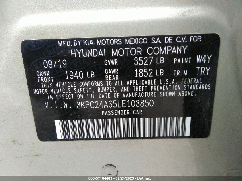 2020 HYUNDAI ACCENT SE - 3KPC24A65LE103850