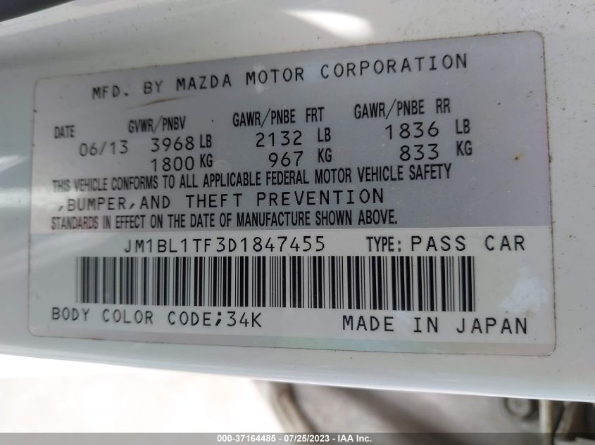 2013 MAZDA MAZDA3 I SV - JM1BL1TF3D1847455