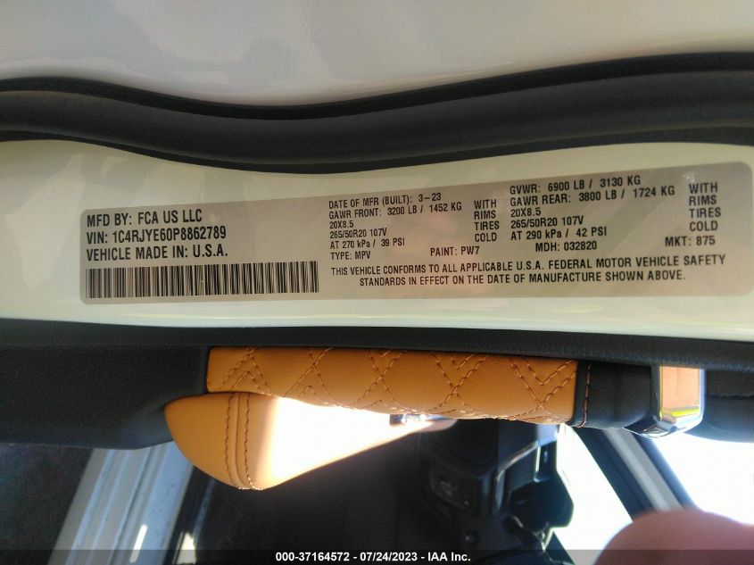 2023 JEEP GRAND CHEROKEE 4XE SUMMIT 1C4RJYE60P8862789