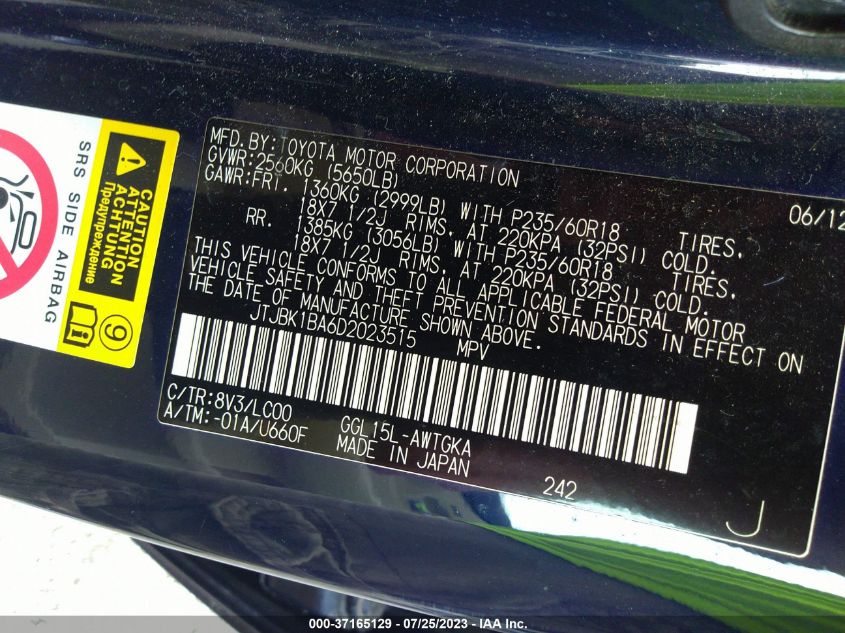 2013 LEXUS RX 350 - JTJBK1BA6D2023515