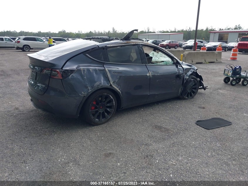 VIN 7SAYGDEE6NF459491 2022 TESLA MODEL Y