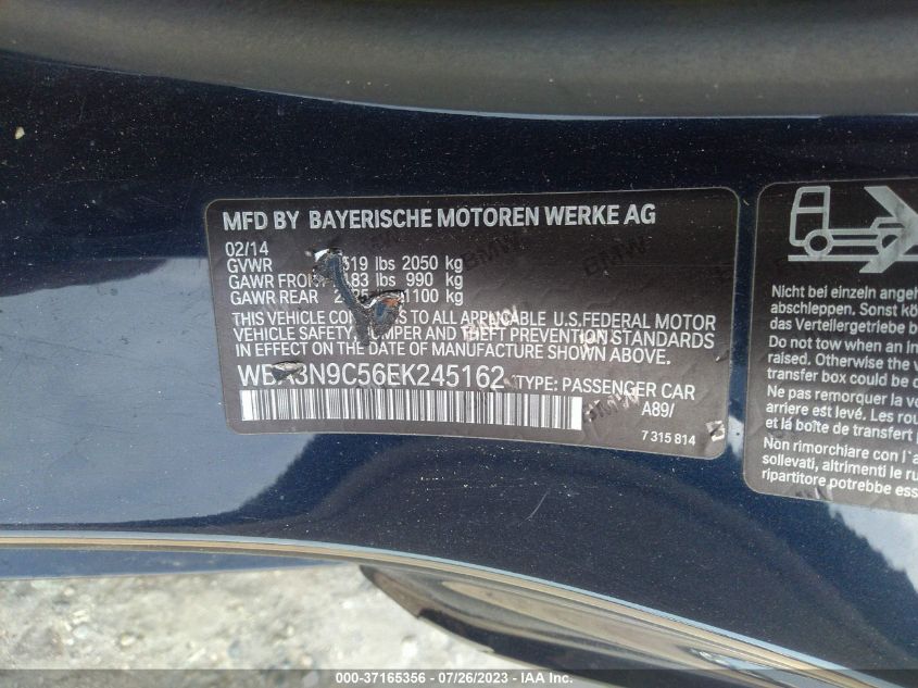 2014 BMW 428I XDRIVE WBA3N9C56EK245162
