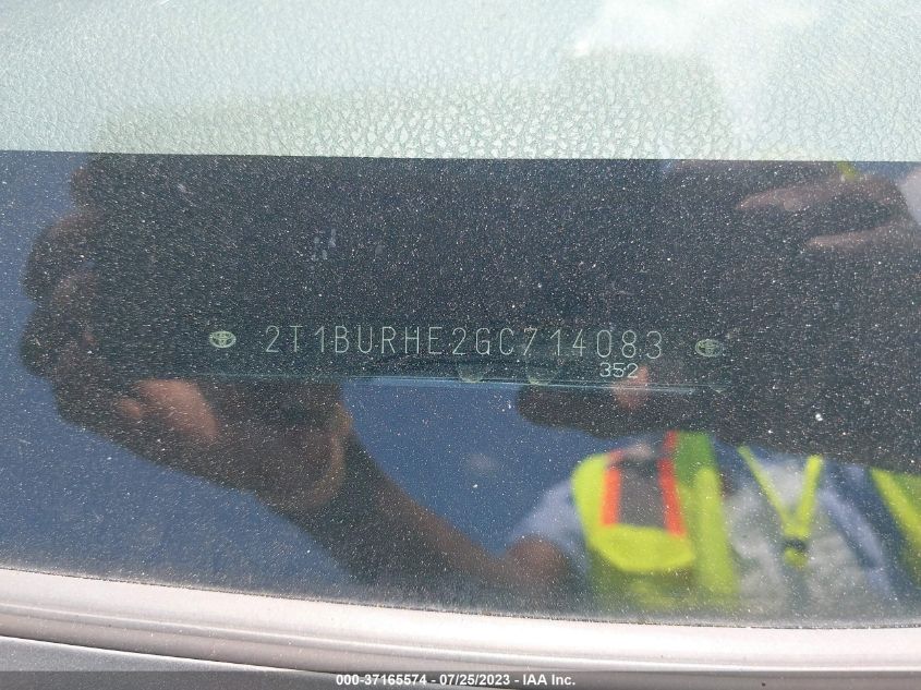 2016 TOYOTA COROLLA L/LE/S/S PLUS/LE PLUS - 2T1BURHE2GC714083