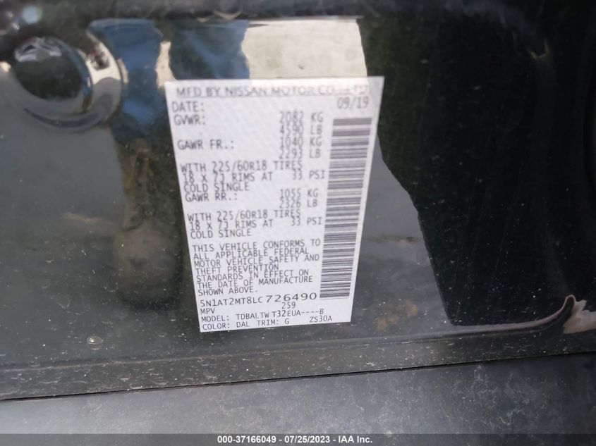 2020 NISSAN ROGUE SV - 5N1AT2MT8LC726490
