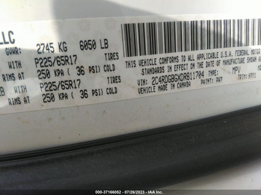 2013 DODGE GRAND CARAVAN SE - 2C4RDGBGXDR811704