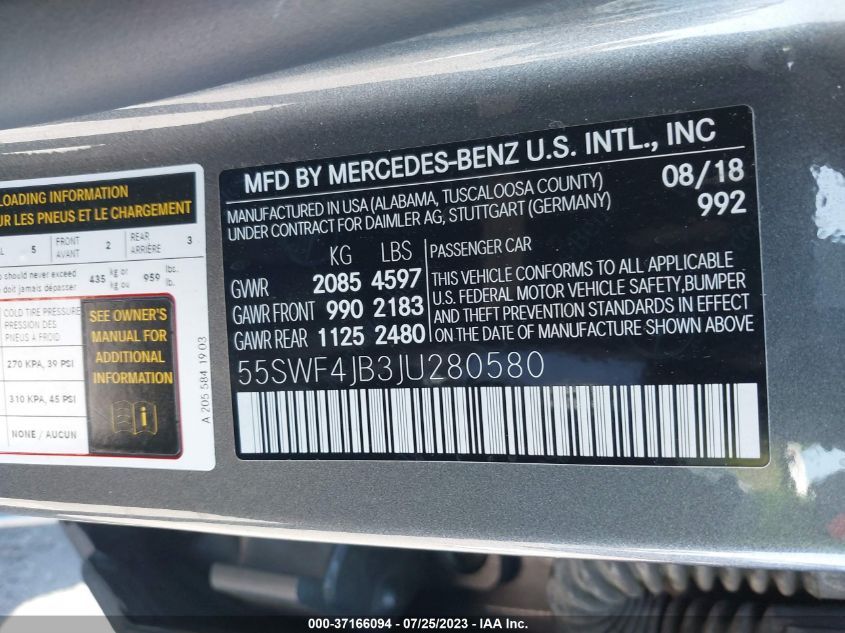 2018 MERCEDES-BENZ C-CLASS C 300 - 55SWF4JB3JU280580