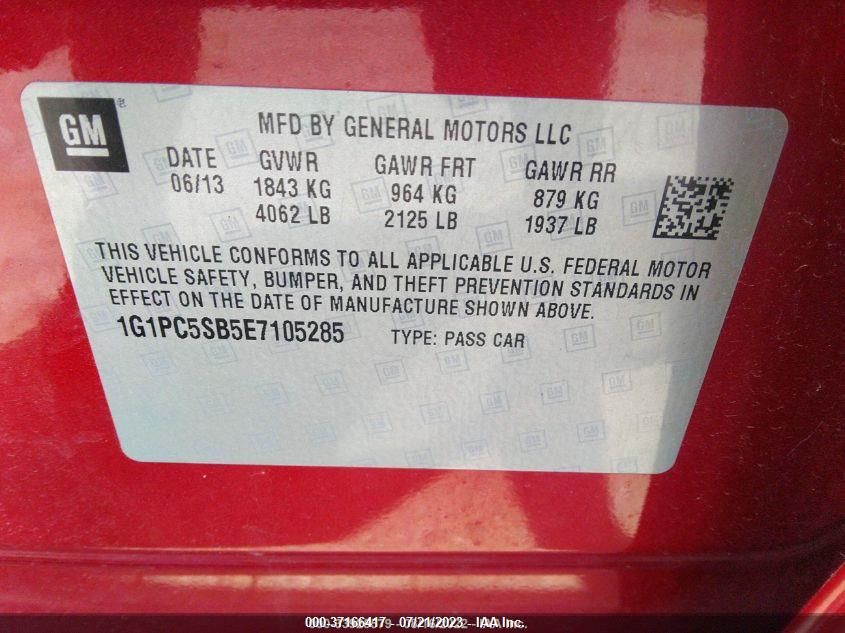 2014 CHEVROLET CRUZE 1LT - 1G1PC5SB5E7105285