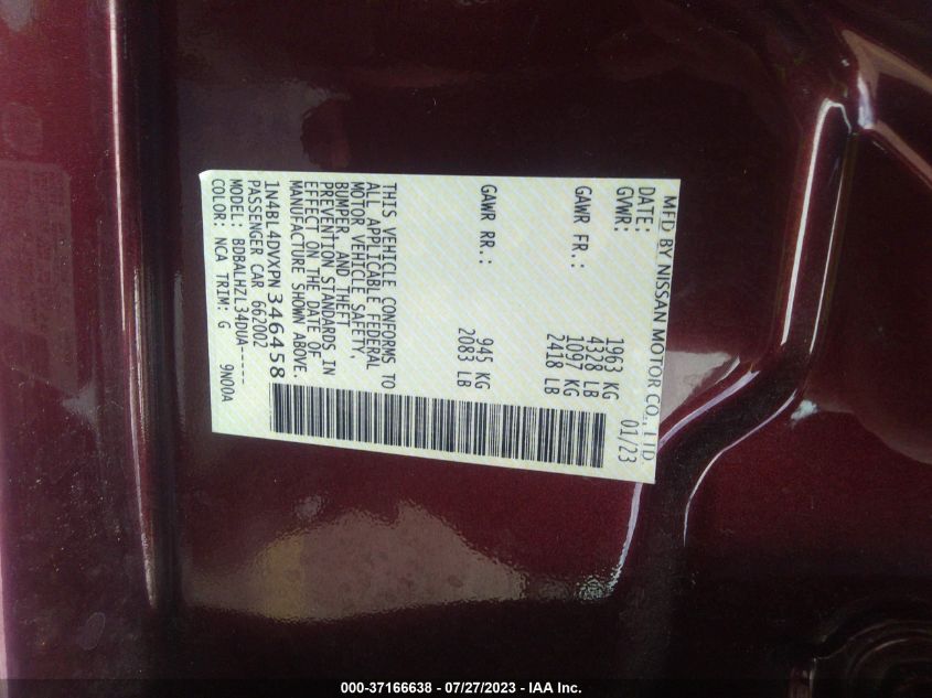 2023 NISSAN ALTIMA 2.5 SV - 1N4BL4DVXPN346458