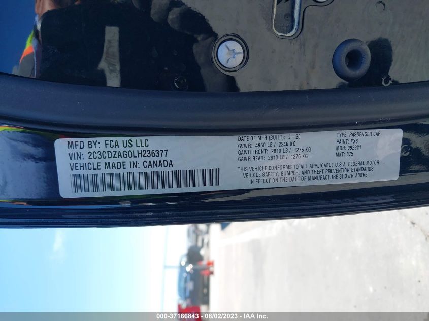 2020 DODGE CHALLENGER SXT - 2C3CDZAG0LH236377