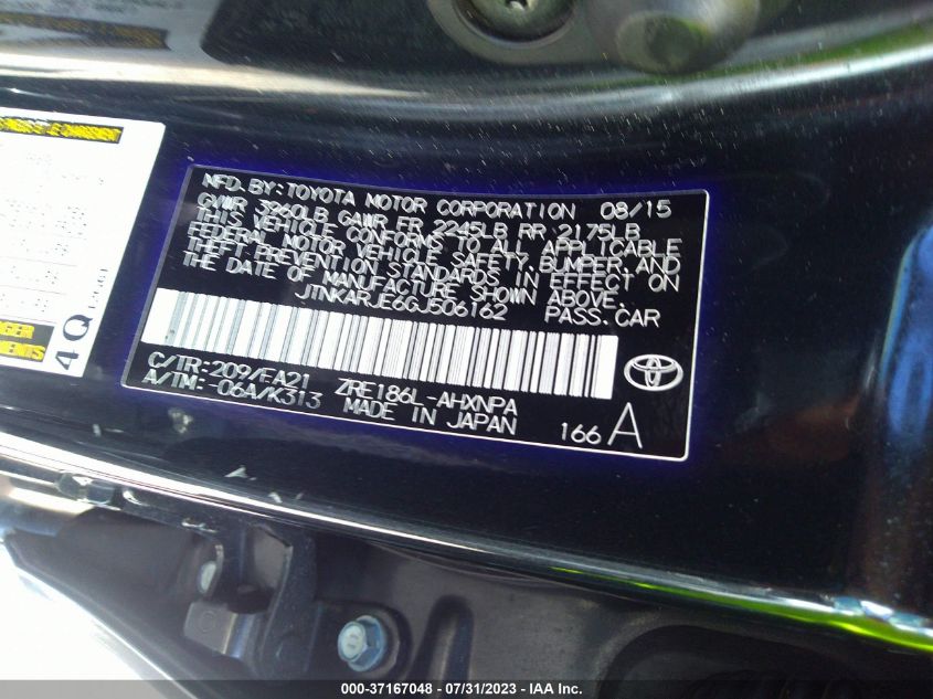 2016 TOYOTA SCION IM - JTNKARJE6GJ506162