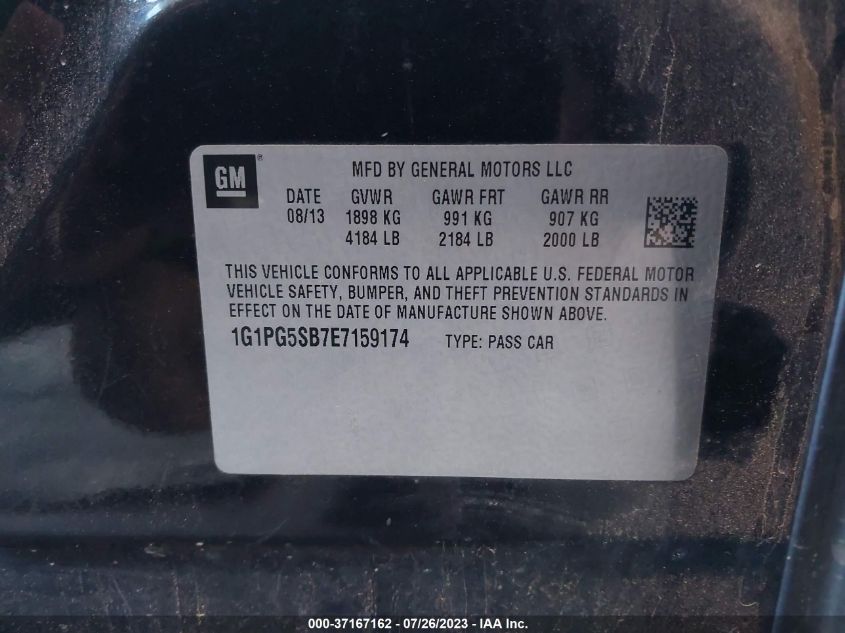 2014 CHEVROLET CRUZE LTZ - 1G1PG5SB7E7159174