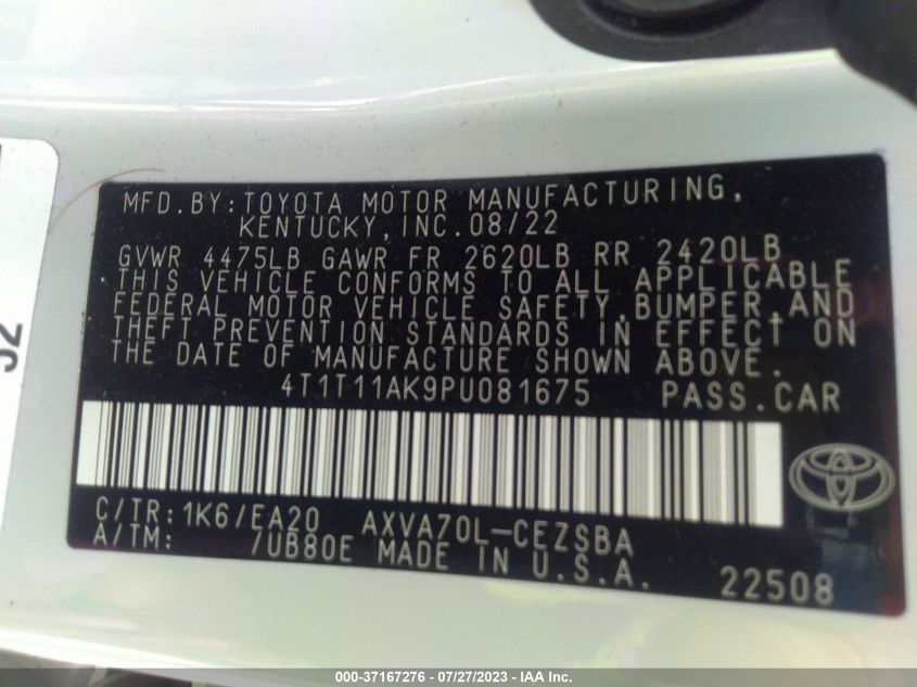 2023 TOYOTA CAMRY SE - 4T1T11AK9PU081675
