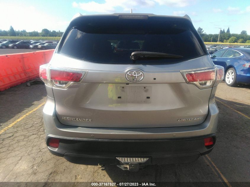 2014 TOYOTA HIGHLANDER LIMITED - 5TDDKRFH2ES043238