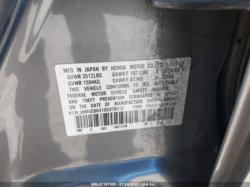 2013 HONDA FIT - JHMGE8H31DC079713