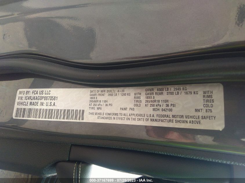 2023 JEEP GRAND CHEROKEE L LAREDO - 1C4RJKAG0P8870581