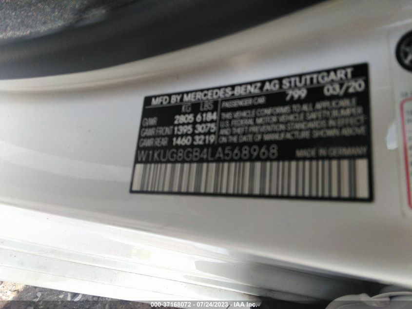 2020 MERCEDES-BENZ S-CLASS S 560 - W1KUG8GB4LA568968