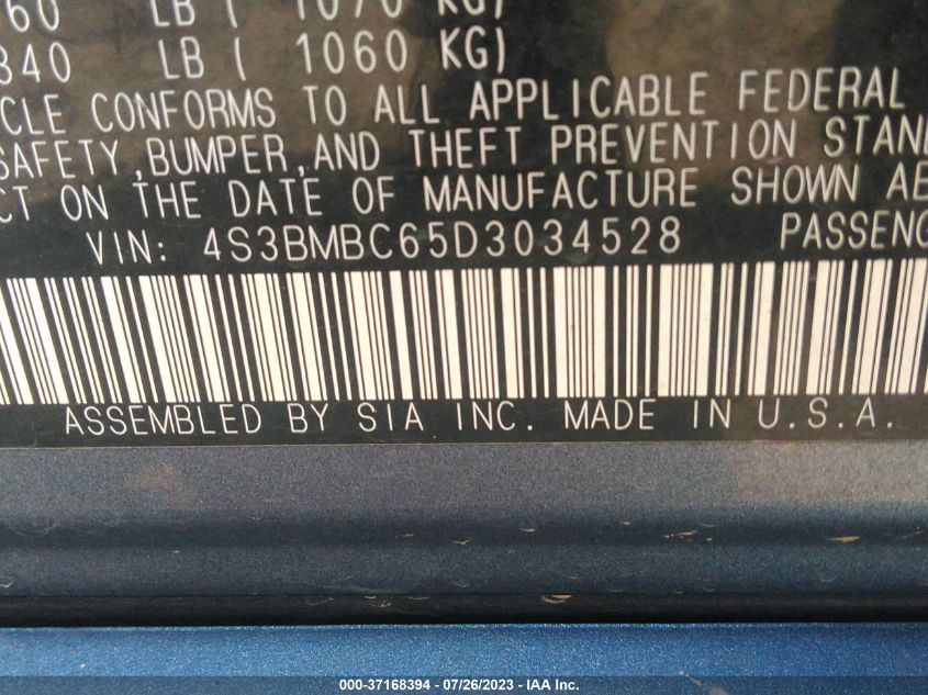 2013 SUBARU LEGACY 2.5I PREMIUM - 4S3BMBC65D3034528
