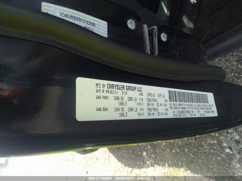 2014 JEEP PATRIOT SPORT - 1C4NJRBB9ED783986