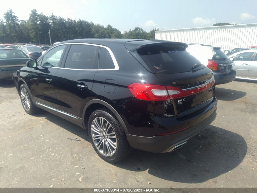 2016 LINCOLN MKX RESERVE - 2LMTJ8LR9GBL75610