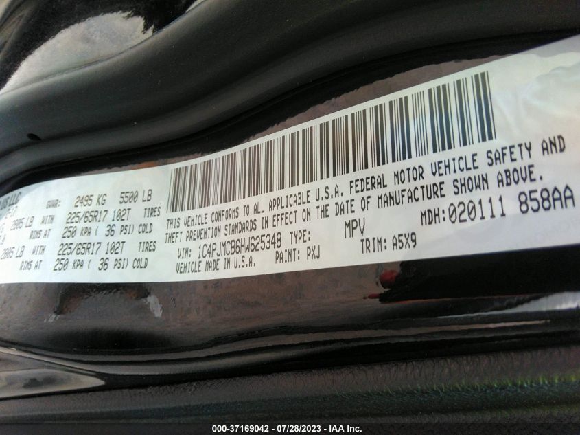 2017 JEEP CHEROKEE LATITUDE - 1C4PJMCB6HW625348