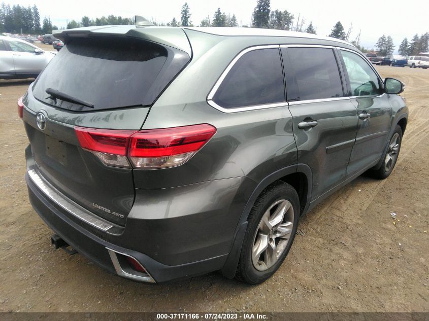 2017 TOYOTA HIGHLANDER LIMITED - 5TDDZRFH5HS381152