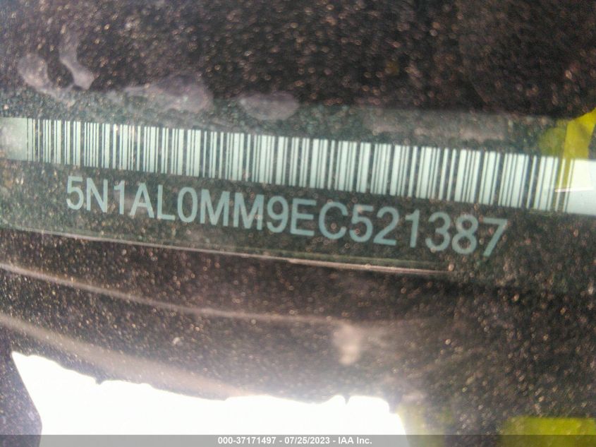 2014 INFINITI QX60 - 5N1AL0MM9EC521387