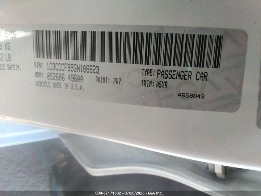 2016 CHRYSLER 200 LX - 1C3CCCFB9GN186623