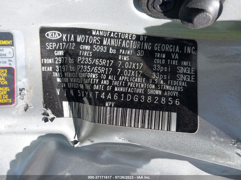 2013 KIA SORENTO LX - 5XYKT4A61DG382856