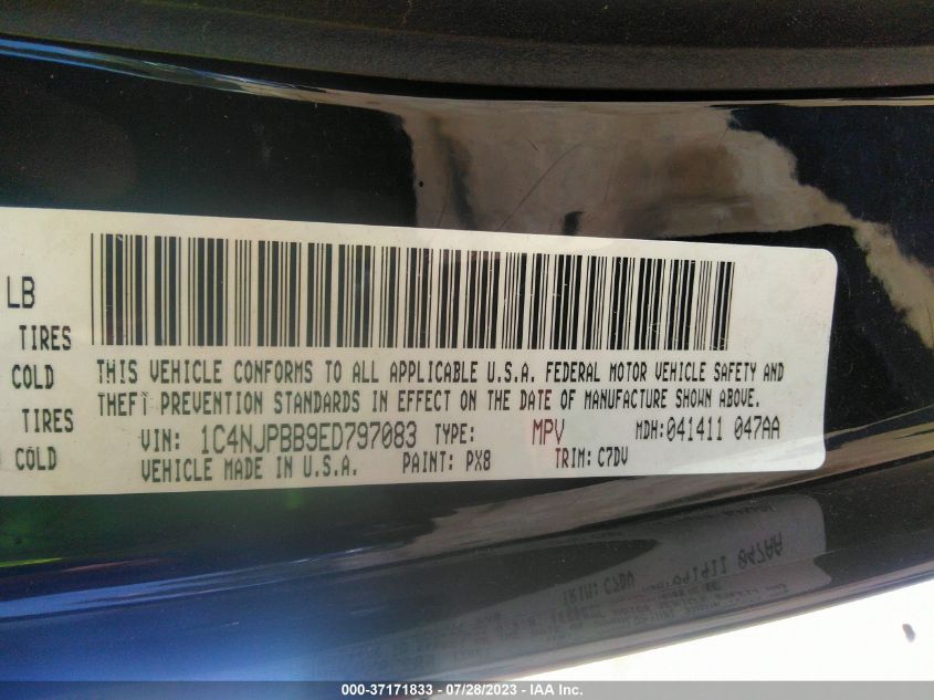 2014 JEEP PATRIOT SPORT - 1C4NJPBB9ED797083