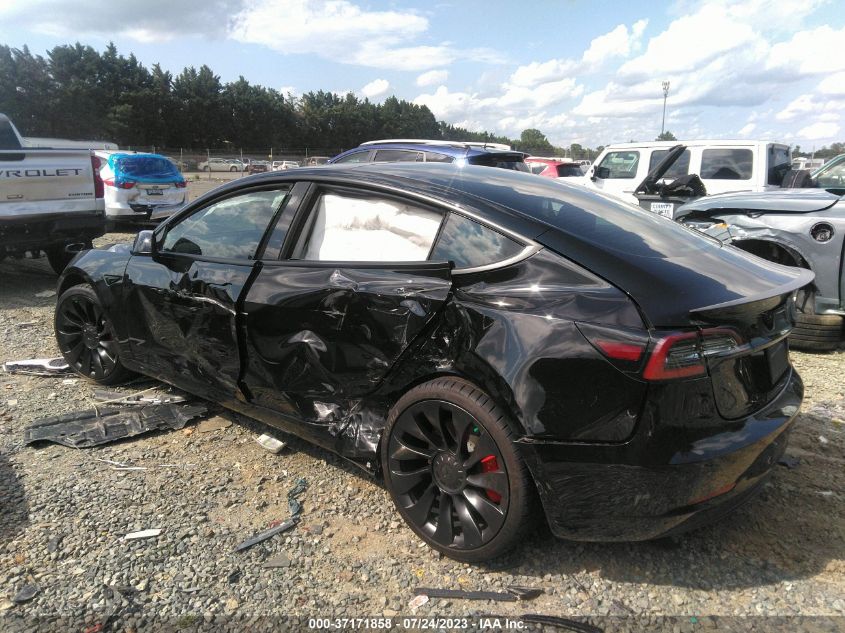 2022 TESLA MODEL 3 PERFORMANCE - 5YJ3E1EC3NF266810