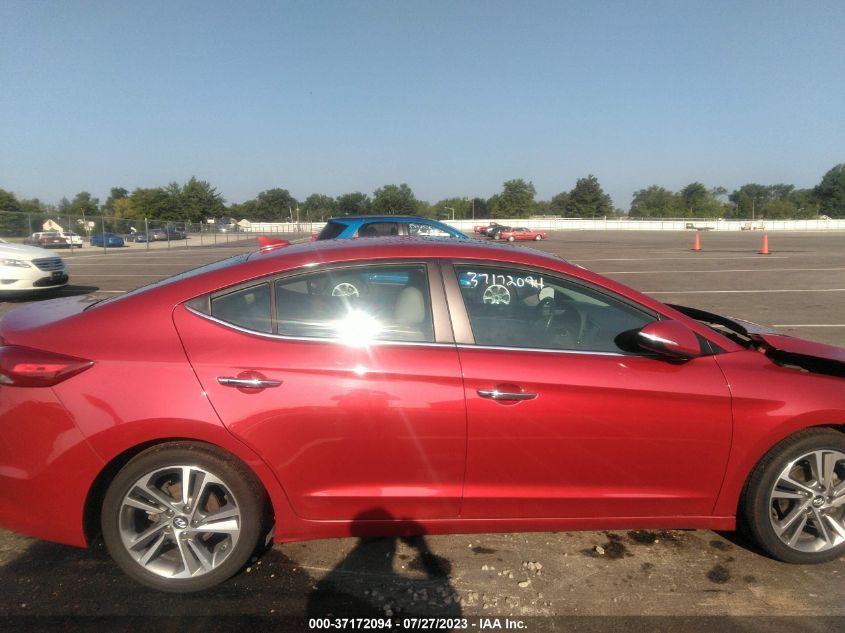 2017 HYUNDAI ELANTRA LIMITED - 5NPD84LF4HH067216