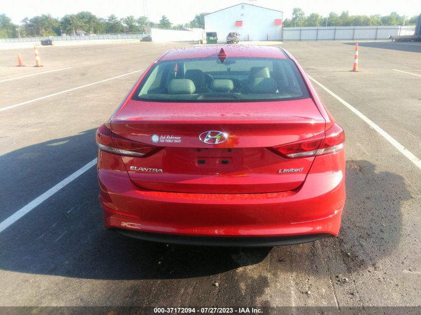 2017 HYUNDAI ELANTRA LIMITED - 5NPD84LF4HH067216