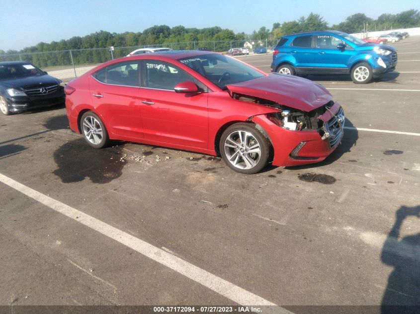 2017 HYUNDAI ELANTRA LIMITED - 5NPD84LF4HH067216