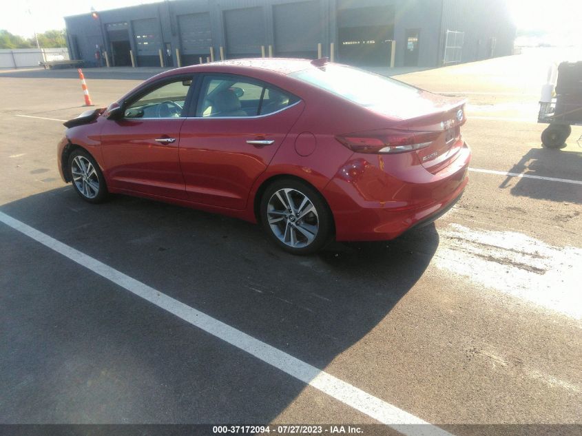 2017 HYUNDAI ELANTRA LIMITED - 5NPD84LF4HH067216