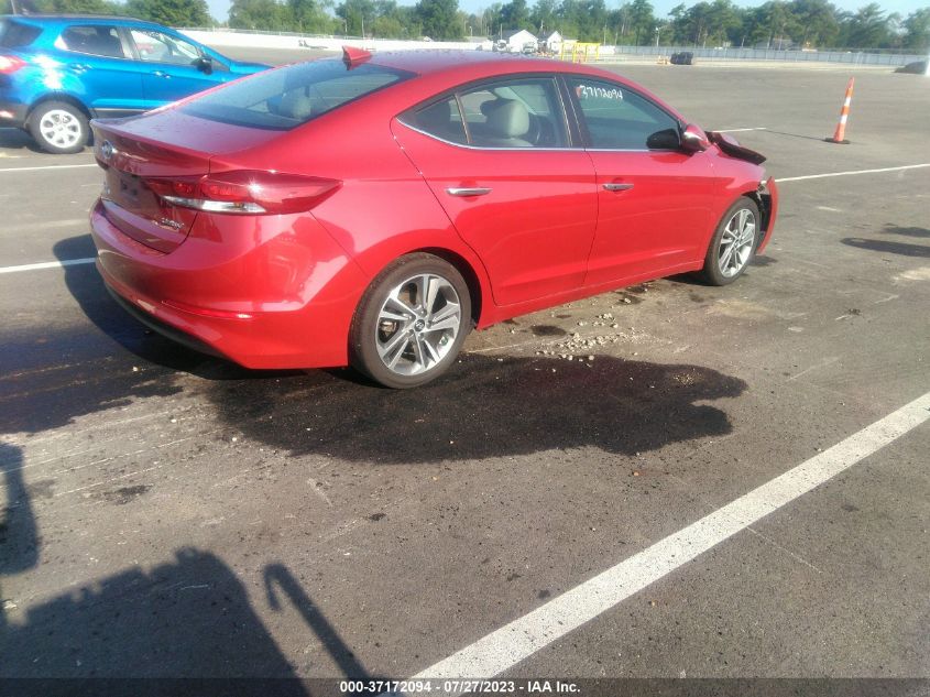 2017 HYUNDAI ELANTRA LIMITED - 5NPD84LF4HH067216