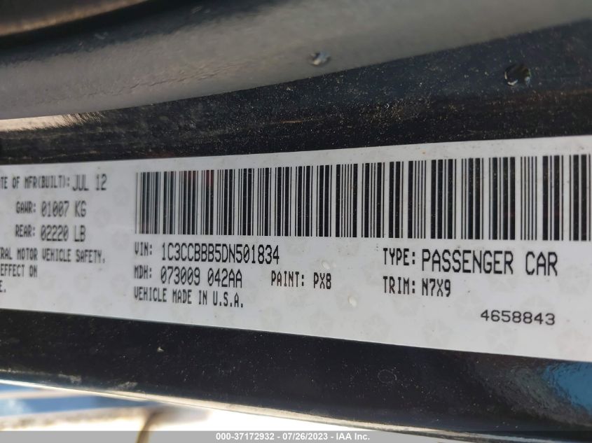 2013 CHRYSLER 200 TOURING - 1C3CCBBB5DN501834