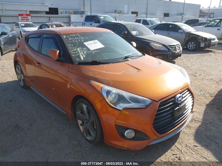 2013 HYUNDAI VELOSTER TURBO W/BLACK INT - KMHTC6AE8DU167296