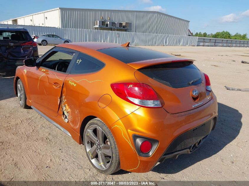 2013 HYUNDAI VELOSTER TURBO W/BLACK INT - KMHTC6AE8DU167296