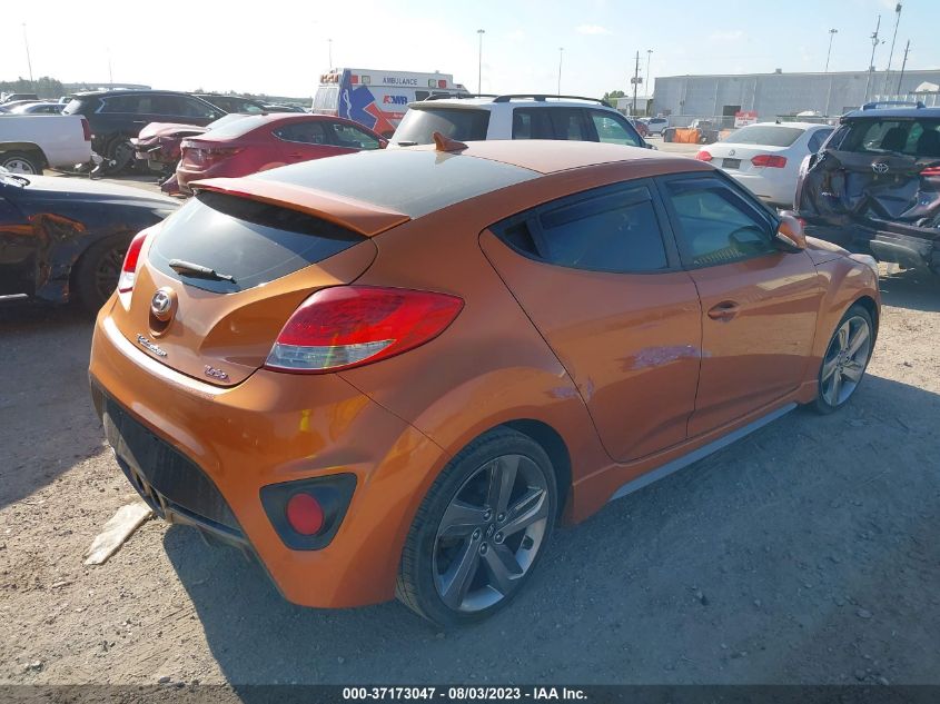 2013 HYUNDAI VELOSTER TURBO W/BLACK INT - KMHTC6AE8DU167296