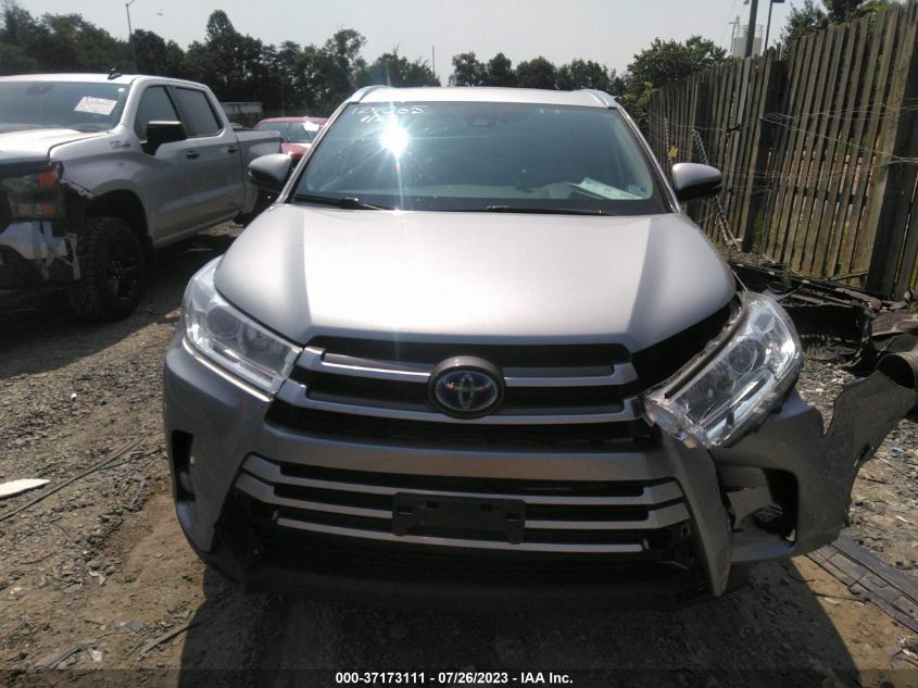 2019 TOYOTA HIGHLANDER HYBRID XLE - 5TDJGRFH8KS053112