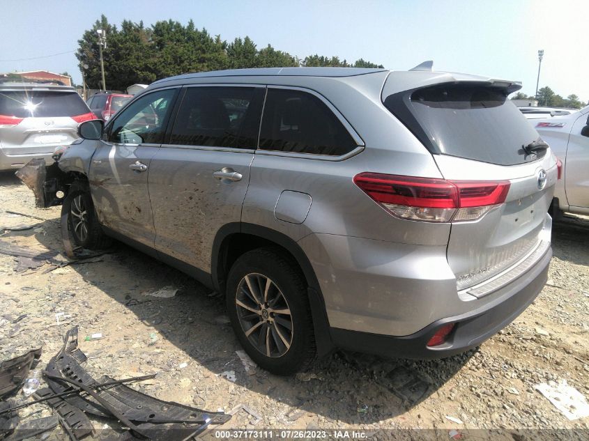 2019 TOYOTA HIGHLANDER HYBRID XLE - 5TDJGRFH8KS053112