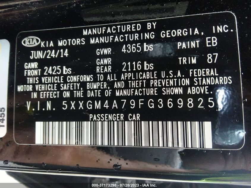 2015 KIA OPTIMA LX - 5XXGM4A7XFG352385