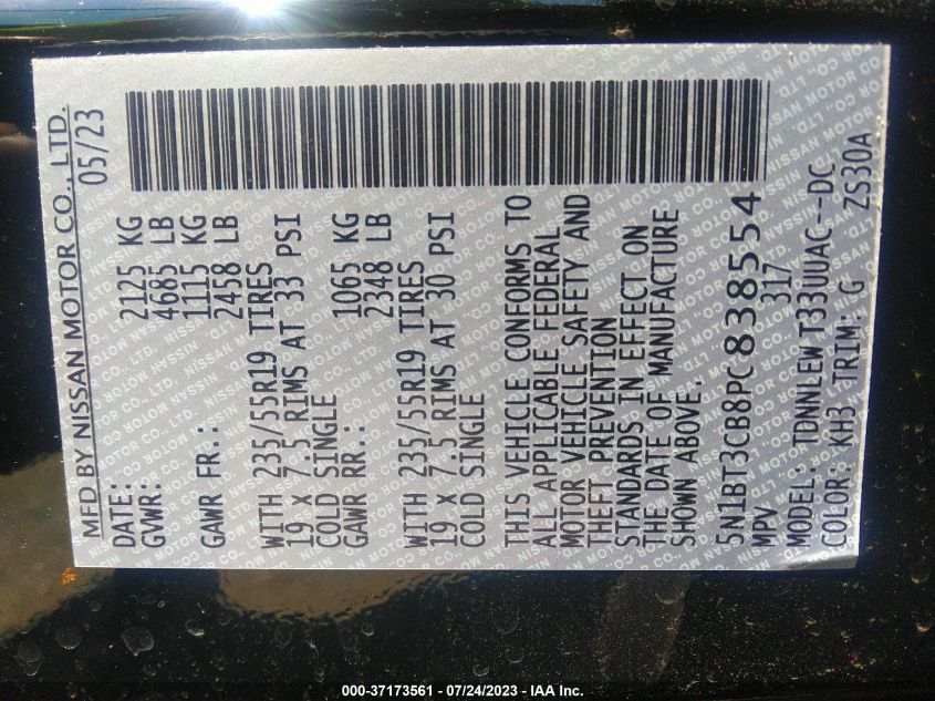 2023 NISSAN ROGUE SL - 5N1BT3CB8PC838554