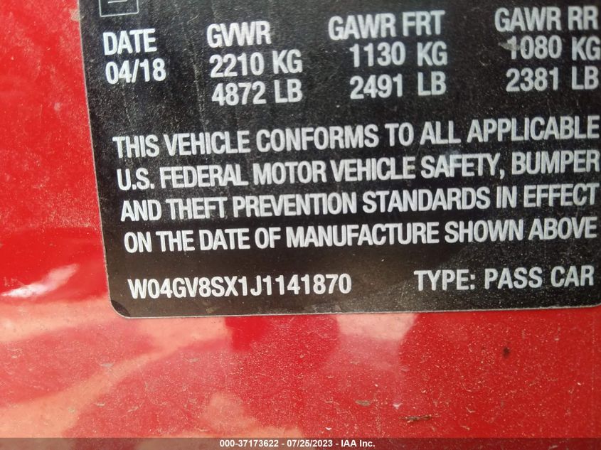 2018 BUICK REGAL TOURX ESSENCE - W04GV8SX1J1141870