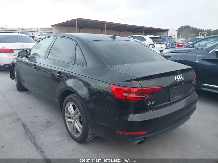 2017 AUDI A4 PREMIUM - WAUGNAF40HN001502