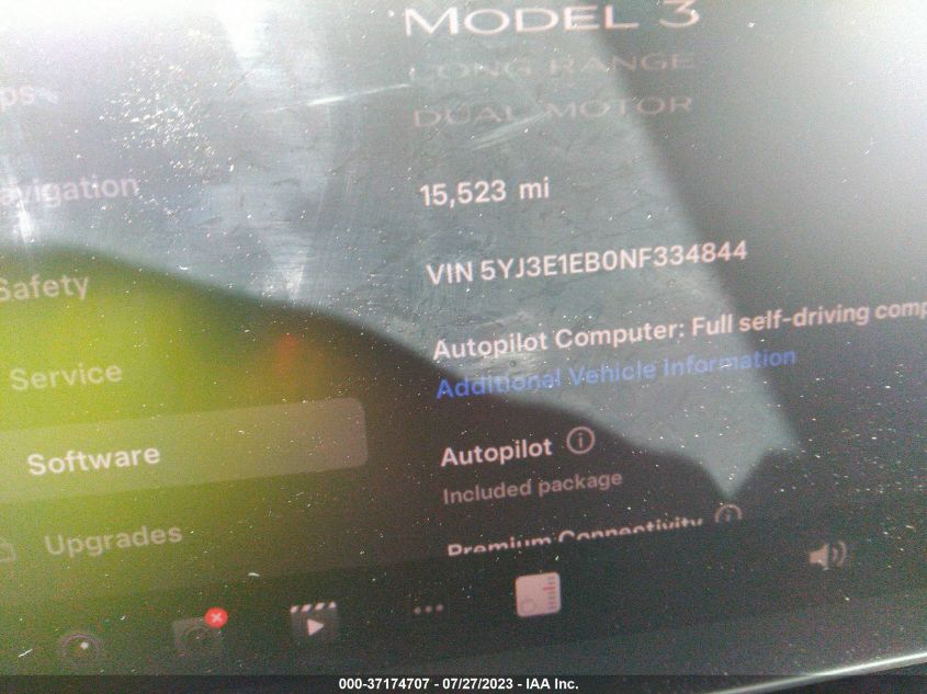 2022 TESLA MODEL 3 LONG RANGE - 5YJ3E1EB0NF334844