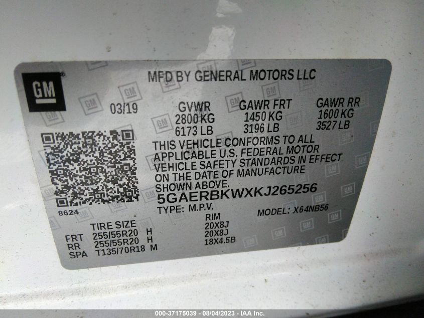 2019 BUICK ENCLAVE ESSENCE - 5GAERBKWXKJ265256
